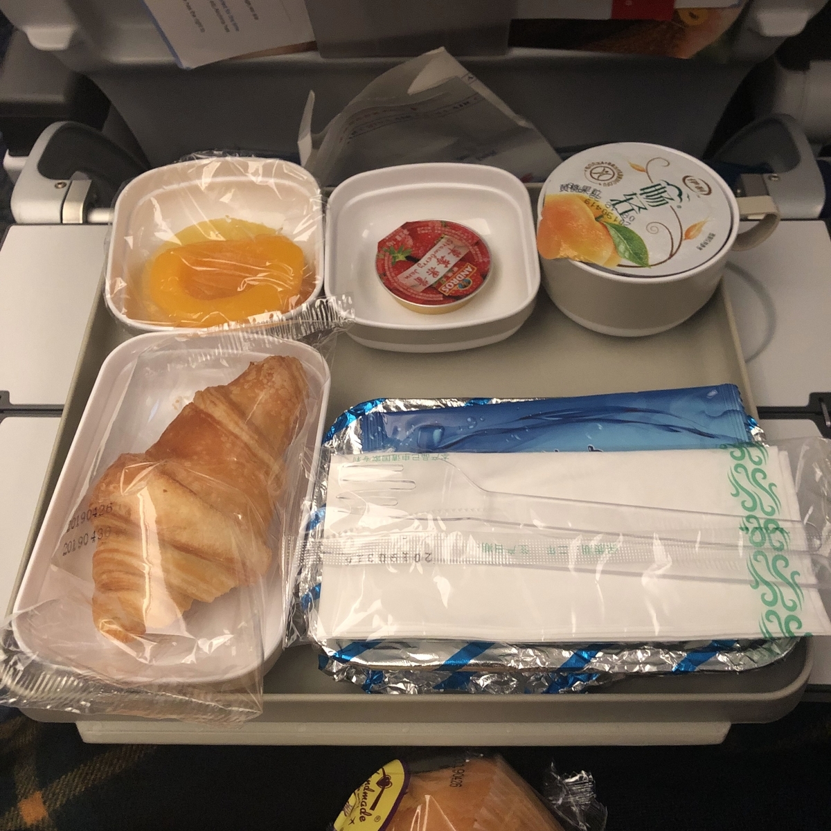 中国国際航空の機内食 二度目