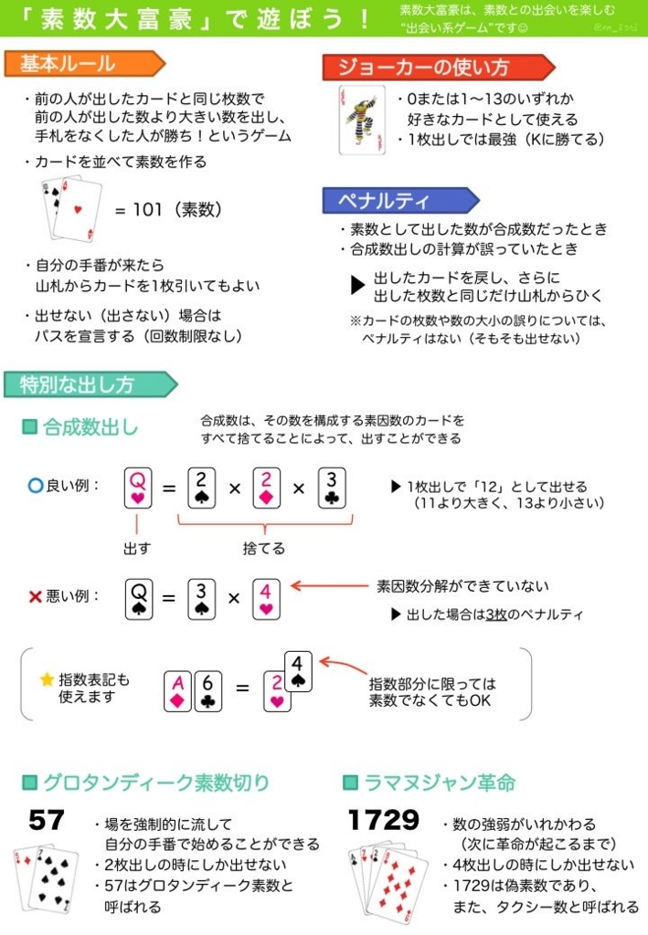 2から始める素数大富豪攻略 素数大富豪攻略をぱらぱらと