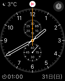 Apple Watchの文字盤「クロノグラフ」
