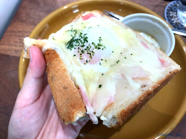 ライ麦パンのクロックマダム 美味しかった