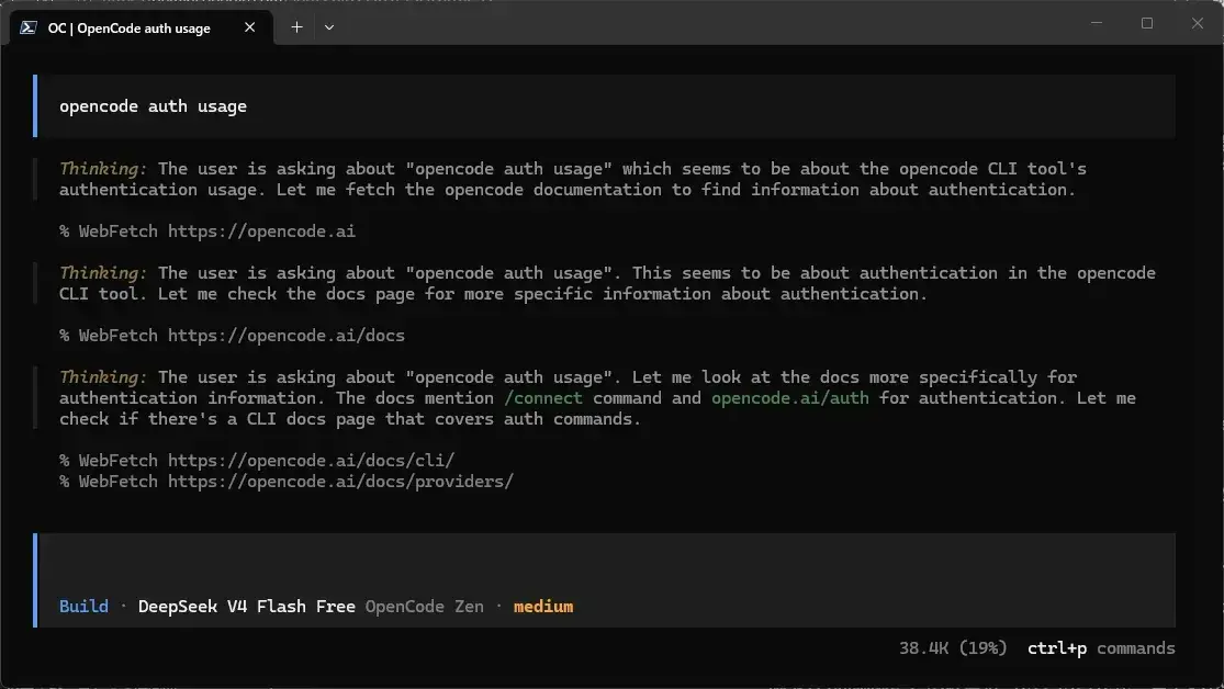 OpenCodeの使用量確認はCtrl+P【チャット欄に打つな】 - カメラと
