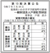 一般財団法人戸部記念財団決算