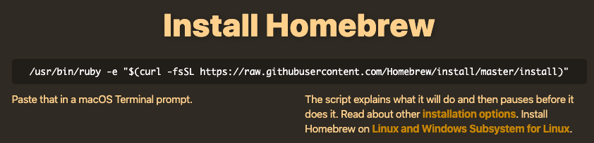 Homebrewサイト