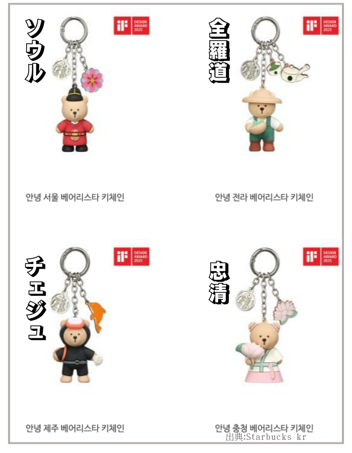 韓国スタバ｜地域限定グッズがかわいい♡（キーホルダー） - 旅行ノート