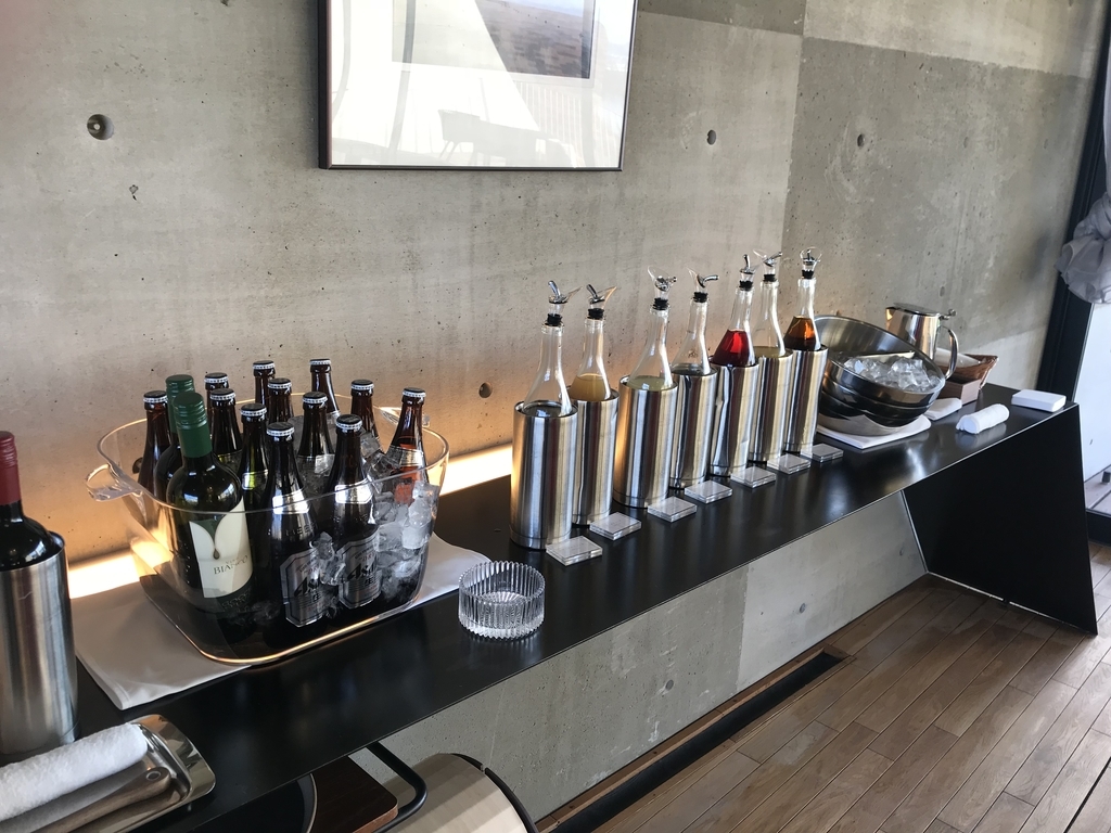 セトレマリーナのロビーでの飲み物