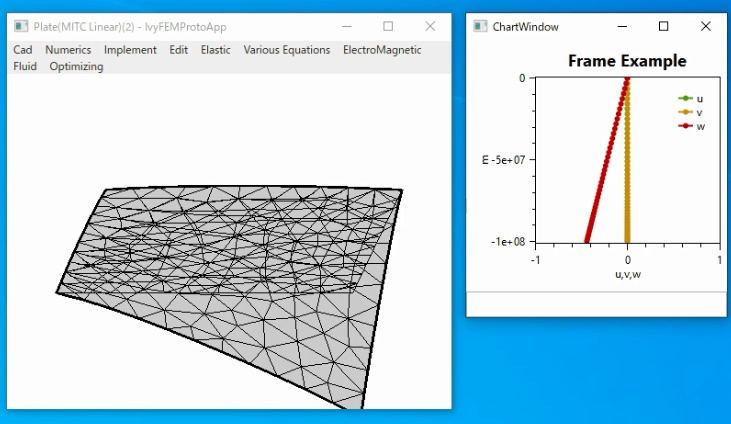 MITC3シェル要素を用いた線形弾性体及び幾何学的非線形(有限回転