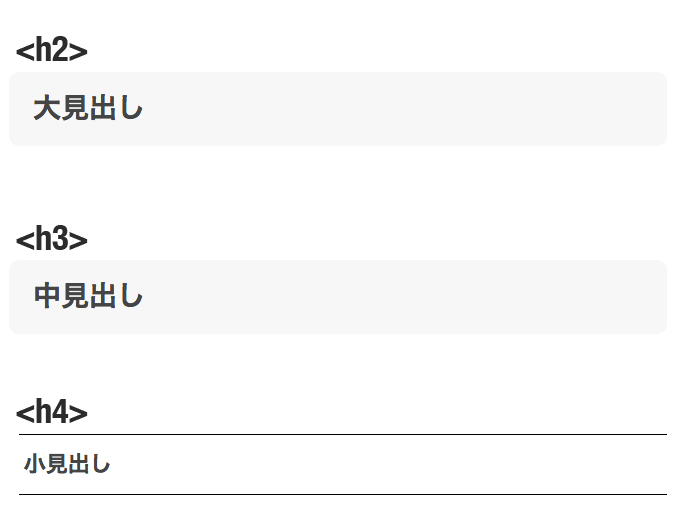 「見出し」の変更前