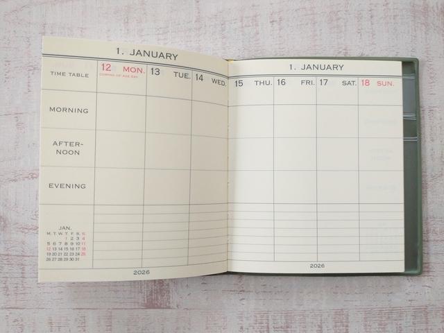 ハイタイド Dタイプ わたしのてちょう(スクエア バーチカル ウィークリー) 週間ページ