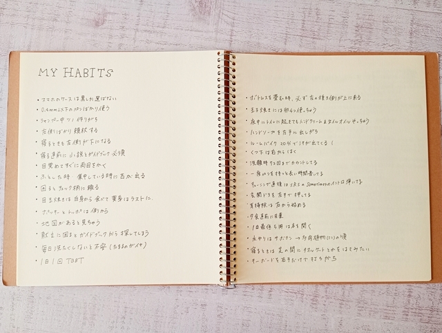 母艦ノート クセを書き出す