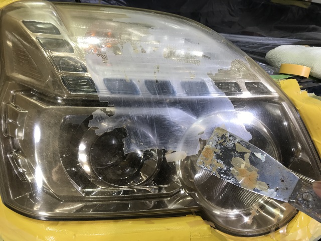 ニッサン エクストレイルT31 ヘッドライトリペア(重施工) - 茨城