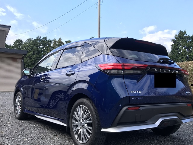 ニッサン ノート AUTECH ボディ研磨+ボディコーティング 美オーロラフレアブルーパール色 - 茨城県カーコーティング店 s-detail ...