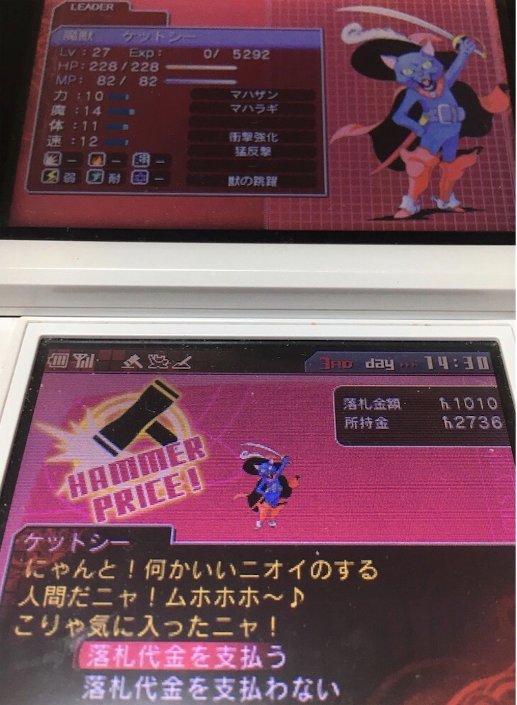 デビルサバイバーoc 1周目でフリーバトル 悪魔合体禁止etc 縛りプレイ 行き止まりの洞窟