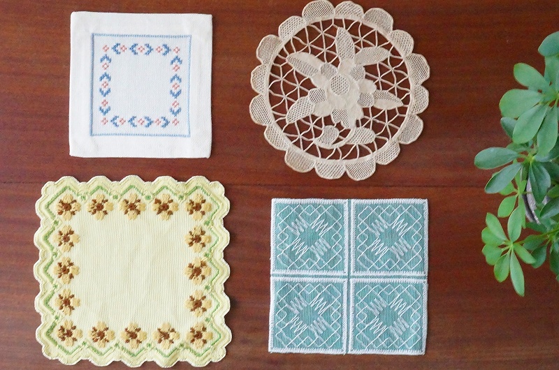 北欧スウェーデンのヴィンテージのクロス 麻 刺繍 レース Suosikki北欧雑貨店スオシッキのブログ