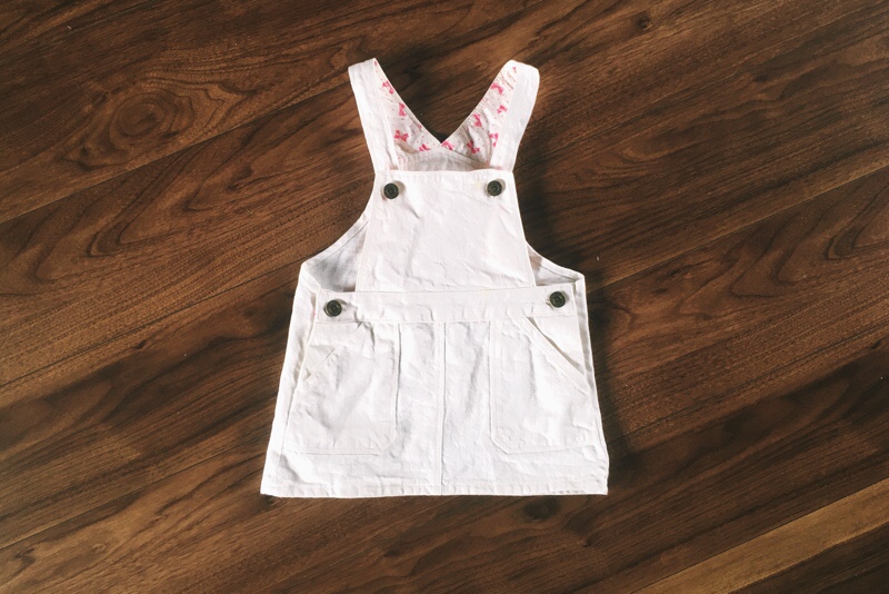 ミニサイズでも本格的 ホワイトデニムのジャンパースカートを作りました パターンレーベルの子供服ソーイングstylebook より 手芸のスギサク