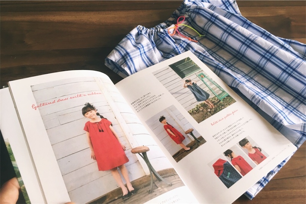 パターンレーベル,子供服型紙,ワンピースを半袖ブラウスにアレンジ