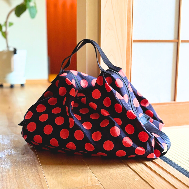 ハンドメイドのジャバラ折りエコバッグ