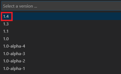 fig3. versionの選択