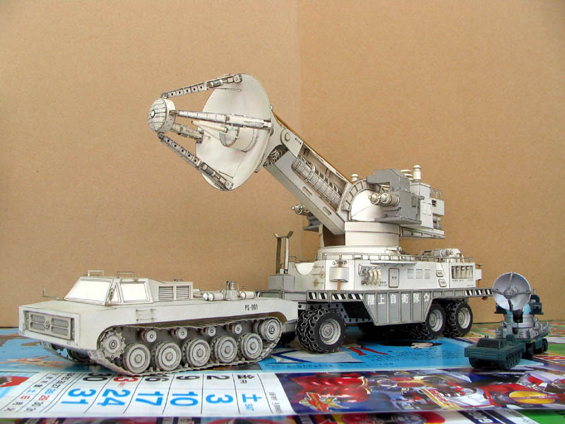 陸上自衛隊70式メーサー殺獣光線車 ペーパークラフト・1/48 66式メーサー殺獣光線車 - アニメ・特撮