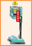 ◆垂直型高所作業車　作業中イラスト