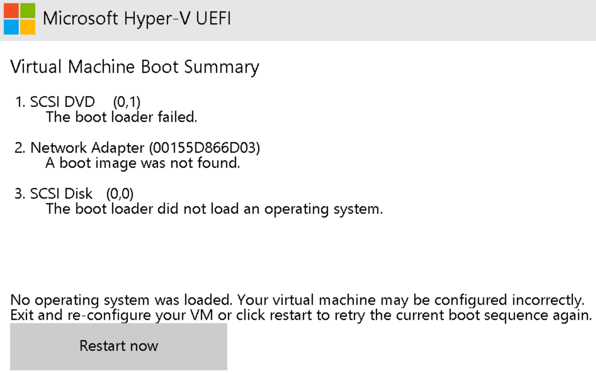 起動時のエラー画面
