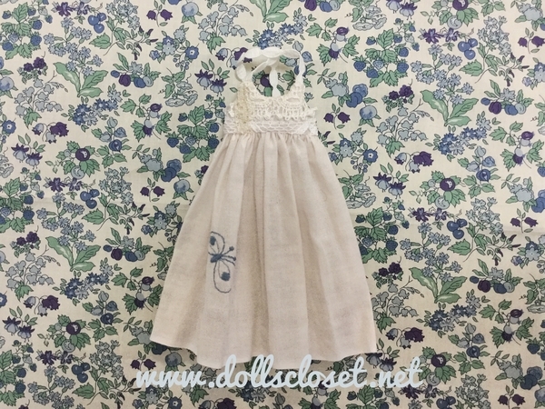 ブライス服 ミナペルホネンchoucho柄のドール用ワンピースを作りました さびねこ洋品店