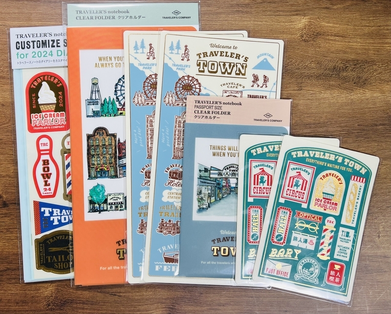 トラベラーズノート パスポートサイズ 2024 下敷き クリアホルダー