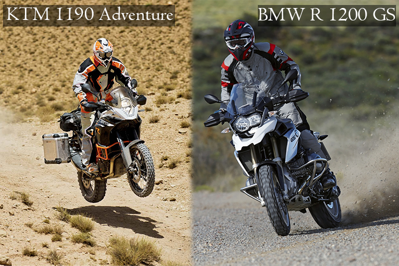 riding bmw r 1200 gs vs ktm 1190 adventure