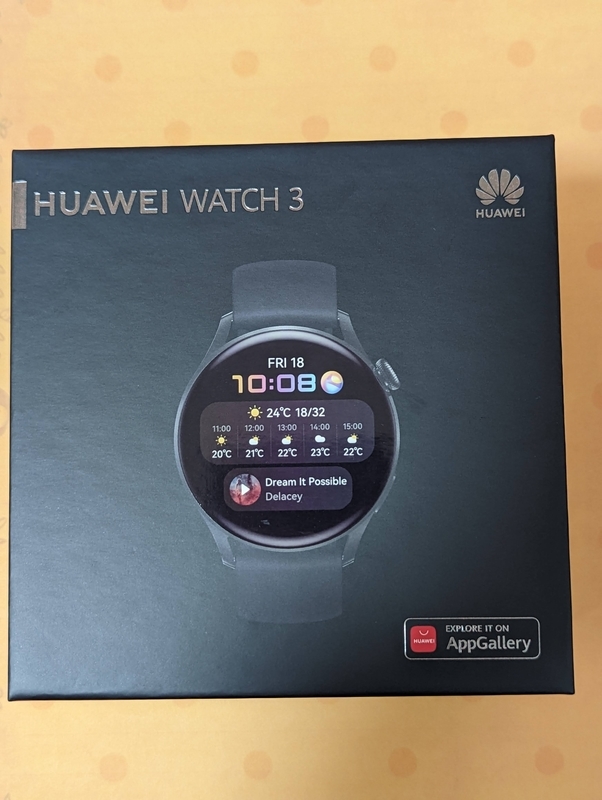 スマートウォッチ、HUAWEI Watch 3が届いた！高級感があり、ワイヤレス 