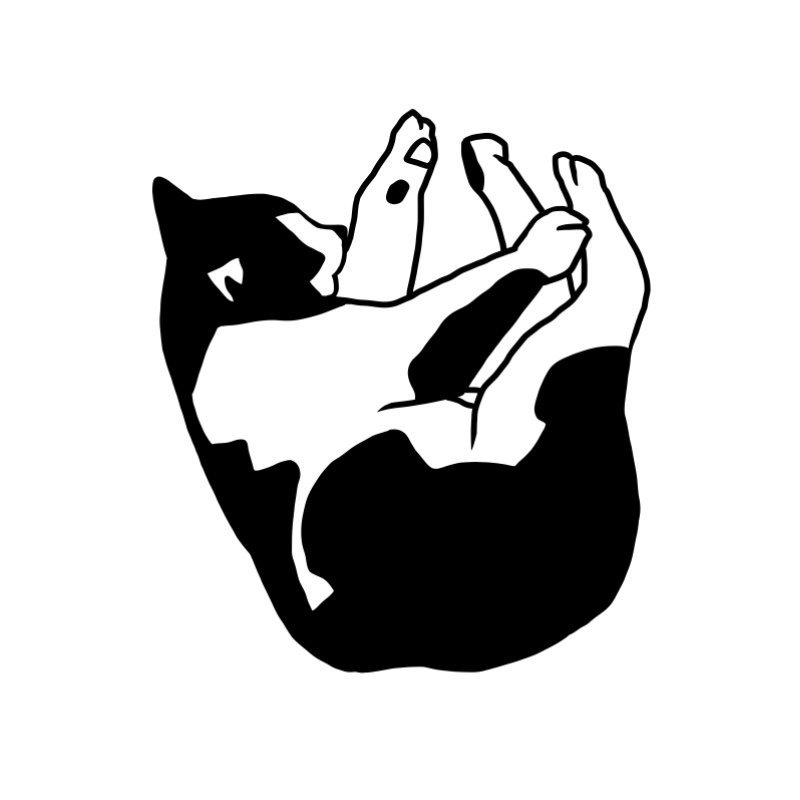 ラスター100%のネコイラスト