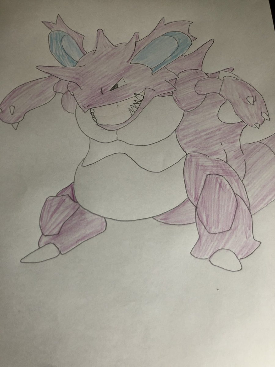 ポケモン描きます 13日目 ニドクイン ニドキング編 Saidoraのブログ