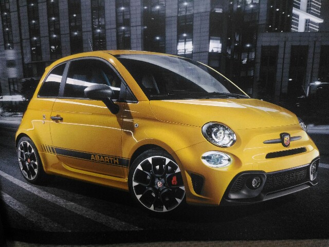 Abarth アバルト 595 さいぽんの盆栽と車の小窓