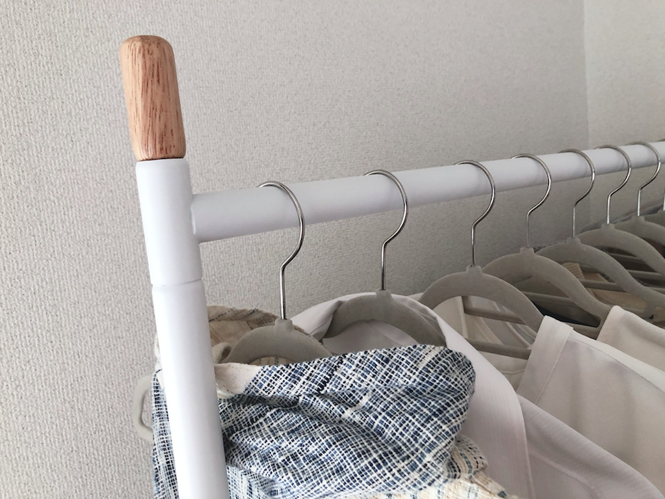 ハンガーにかけて準備している