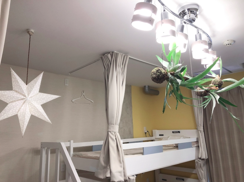 2段ベッドでした。夏は下段がオススメ