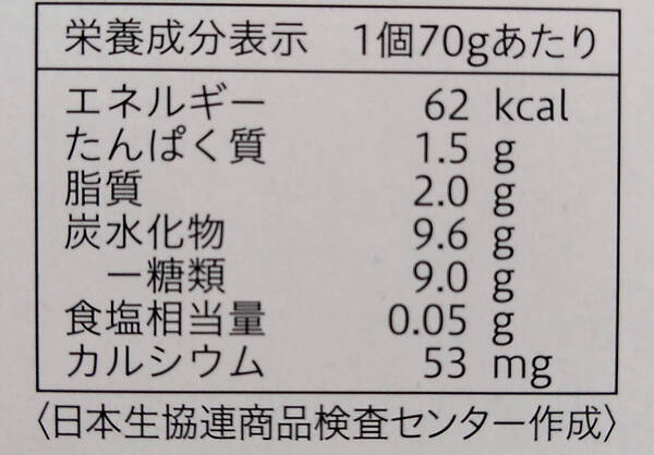 コープ「味わいやさしいみるく寒天」カロリー・栄養成分表示