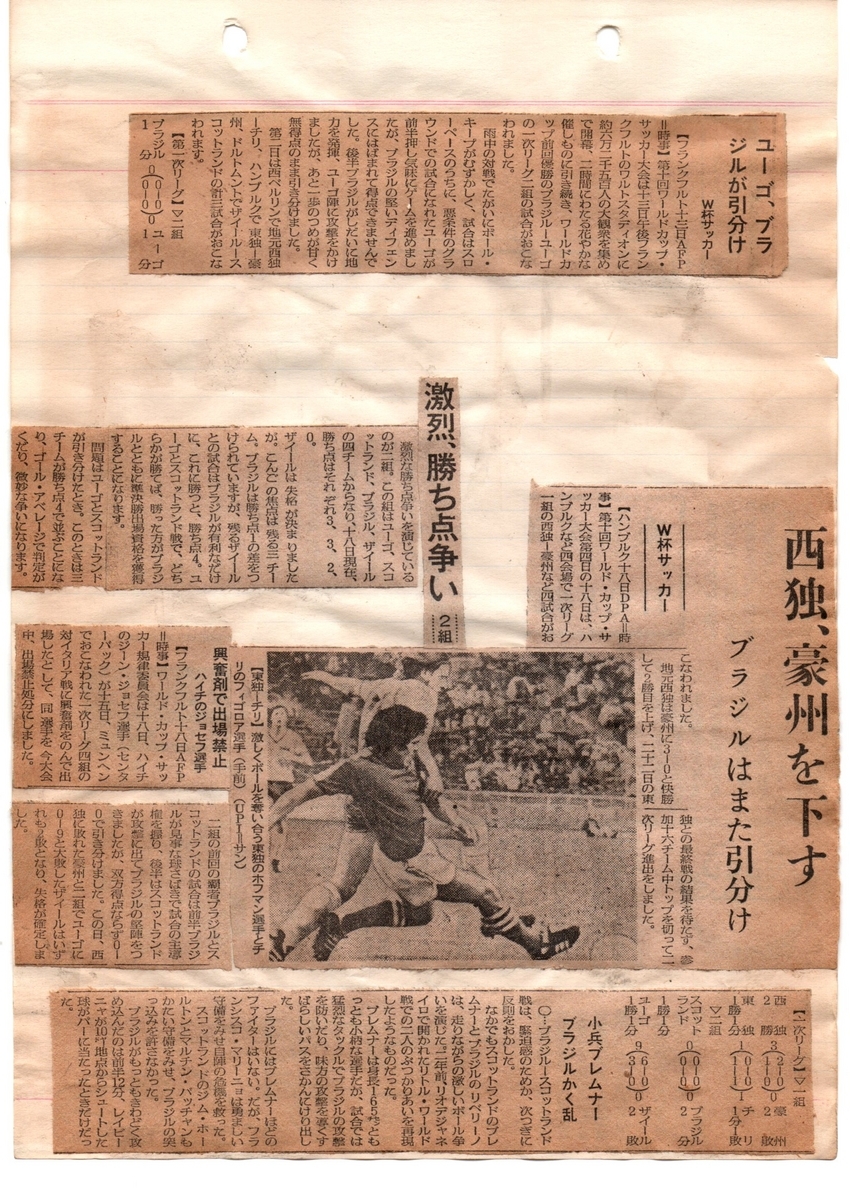 No.1093】サッカー 世界のプレー ワールドカップ 西ドイツ大会