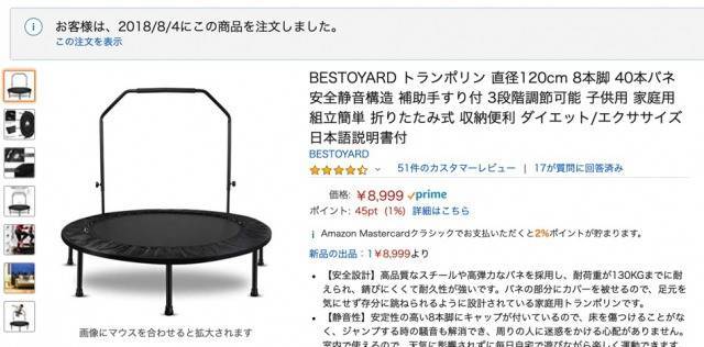 f:id:sakato0927:20190725142556j:plain BESTOYARDトランポリンレビュー