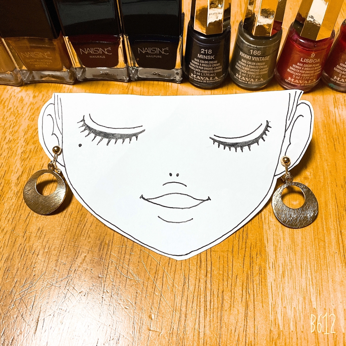 ゴールドの輪っかのイヤリング