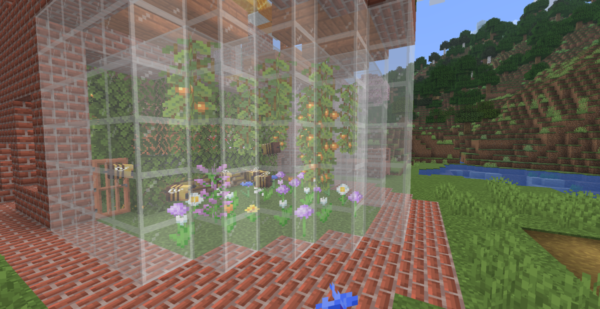 【マイクラ】ハチ用の温室