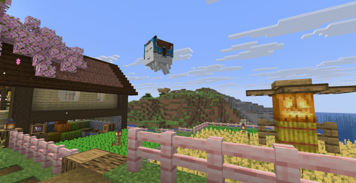 【マイクラ】空を散歩中のハッピーガスト