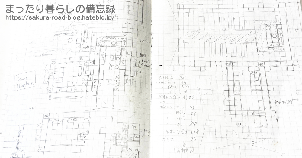 教会＆薬屋＆石工さんのお店の設計図