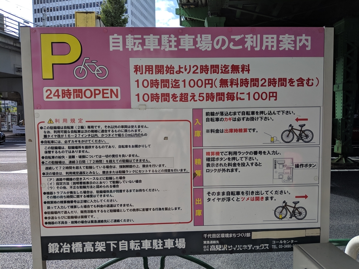 丸の内鍛冶橋駐輪場【都内で見つけた自転車駐輪場情報シェア
