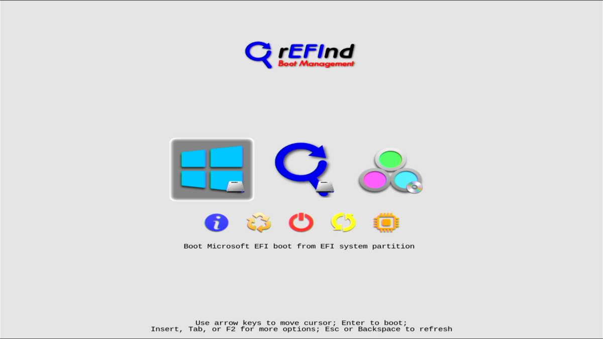 仮想ODDデバイスを繋いだ結果SSDにインストール済みのOS以外に起動可能なOSインストーラーも画面に並んでいる図