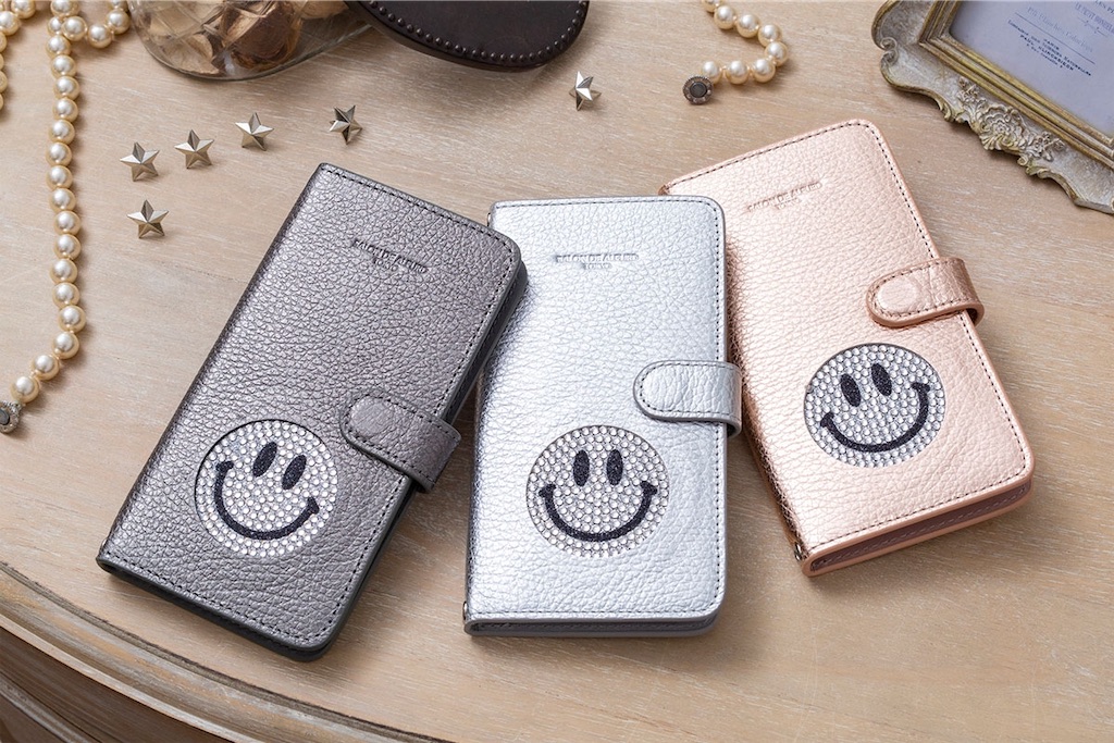 サロン・ド・アルファード　多機種対応スマホケース クリスタル付き スター 多機種対応スマホケース 1704