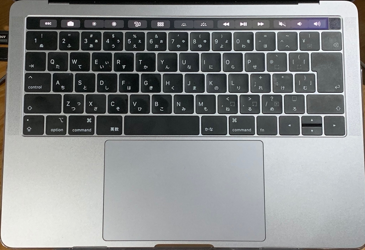 MacBook Pro2018_JISキーボード
