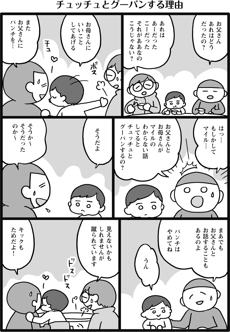 チュッチュとグーパンする理由 マイル日記