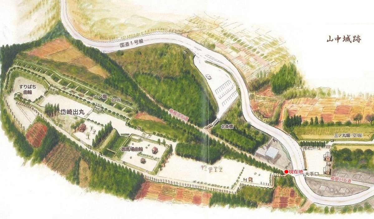 縄張図片手に廻る山中城 岱崎出丸 御馬場曲輪 San Nin Syuの城旅