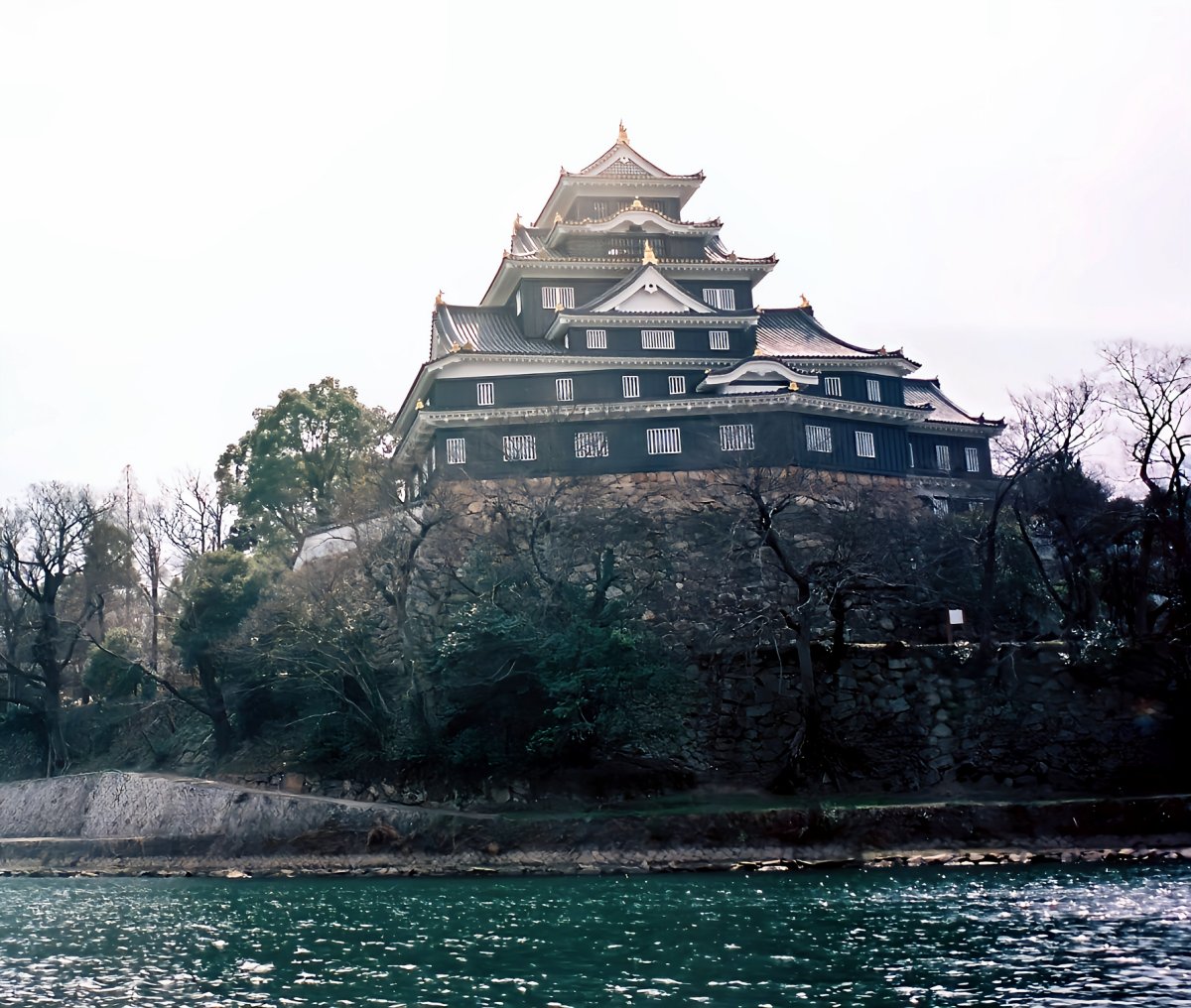 川瀬巴水 版画作品集 9『日本風景選集 岡山城』大正11年作 - san-nin 