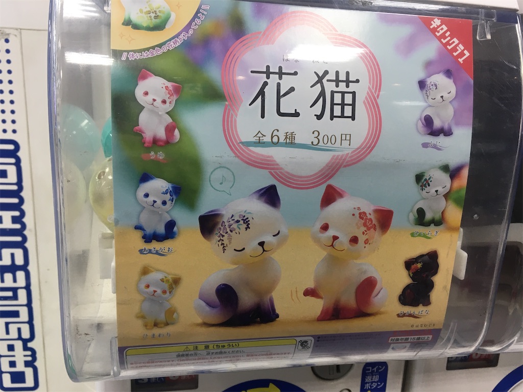 【花猫 キタンクラブ 全6種 300円】～妻、ついにガチャガチャに魅了される～