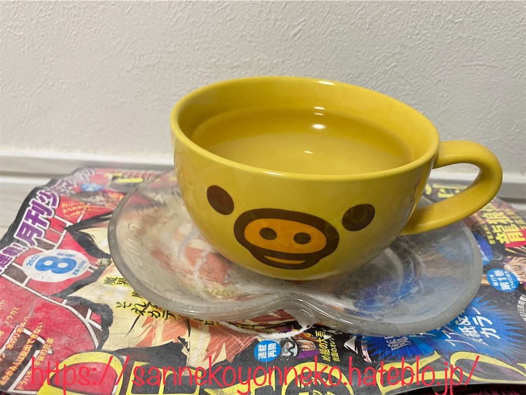 1F猫のトイレ部屋に設置しているマグカップ