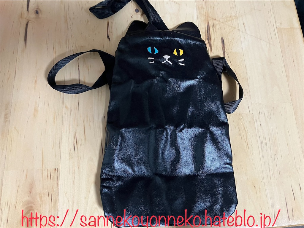 黒猫 イヤホン巾着とおでかけぽーち